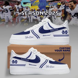 Michigan Wolverines Football New Season 2025 Air Force 1 Shoes