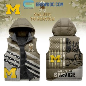Michigan Wolverines Salute To Service Sleeveless Puffer Jacket