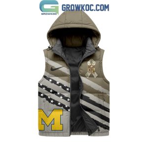 Michigan Wolverines Salute To Service Sleeveless Puffer Jacket