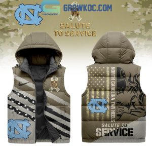 North Carolina Tar Heels Salute To Service Sleeveless Puffer Jacket