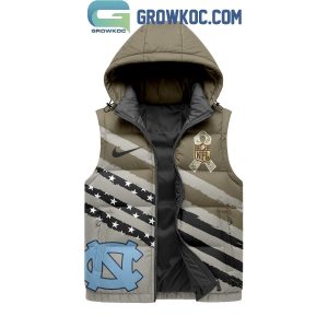 North Carolina Tar Heels Salute To Service Sleeveless Puffer Jacket