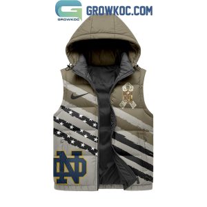 Notre Dame Fighting Irish Salute To Service Sleeveless Puffer Jacket