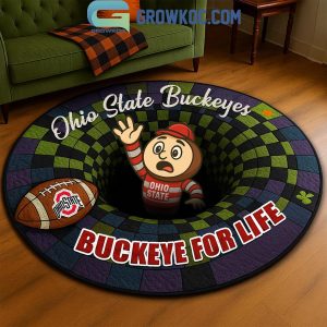 Ohio State Buckeyes Buckeyes For Life Hole In The Floor Rug