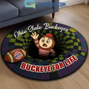 Ohio State Buckeyes Buckeyes For Life Hole In The Floor Rug