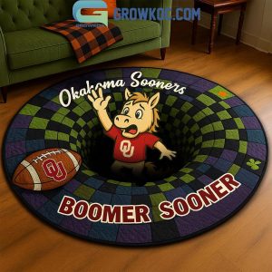 Oklahoma Sooners Boomer Sooner Hole In The Floor Rug
