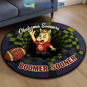 Oklahoma Sooners Boomer Sooner Hole In The Floor Rug