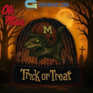 Ole Miss Rebels Trick Or Treat Halloween Beanie Hat