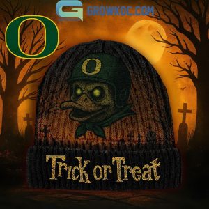 Oregon Ducks Trick Or Treat Halloween Beanie Hat