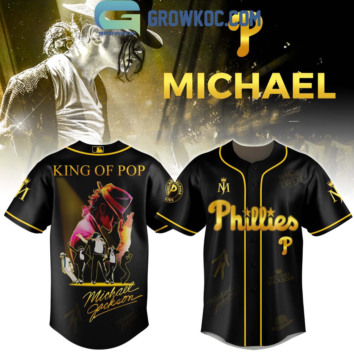 Philadelphia Phillies x Michael Jackson King Of Pop Jersey Philadelphia Phillies x Michael Jackson King Of Pop Jersey