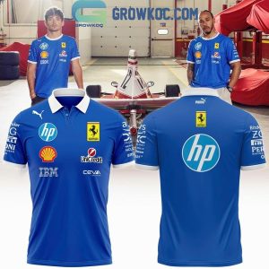 Scuderia Ferrari HP 2025 Monza Blue Polo Shirt