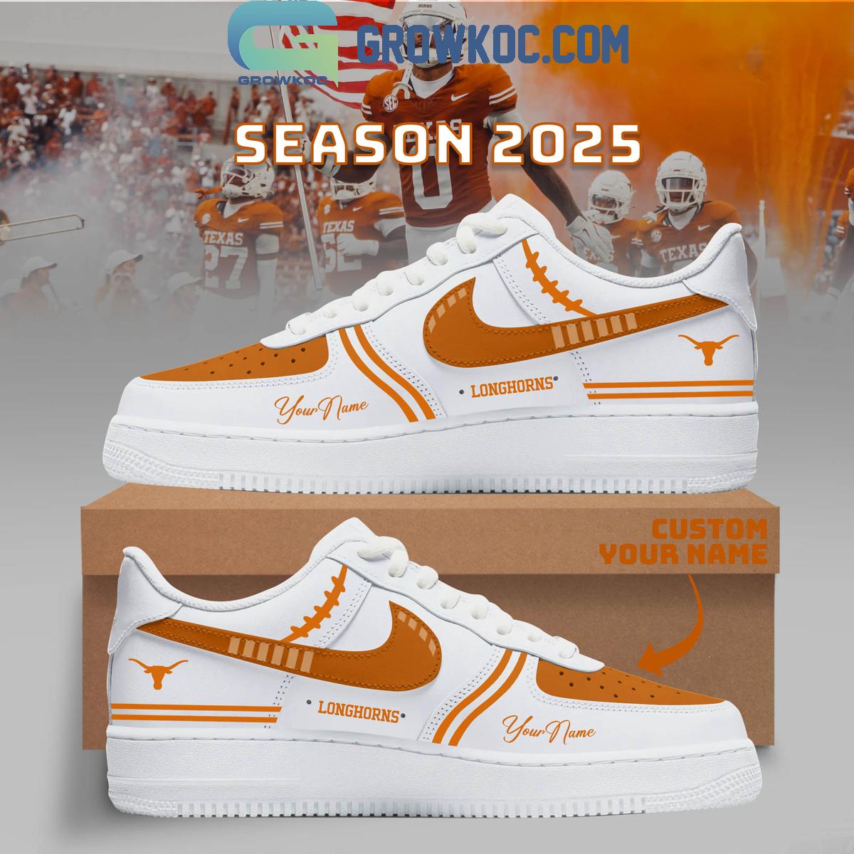 Texas Longhorns Football New Season 2025 Air Force 1 Shoes Texas Longhorns Football New Season 2025 Air Force 1 Shoes