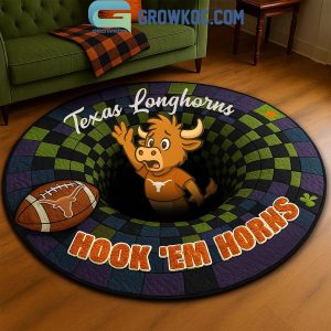 Texas Longhorns Hook ‘Em Horns Hole In The Floor Rug