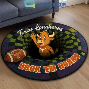 Texas Longhorns Hook ‘Em Horns Hole In The Floor Rug