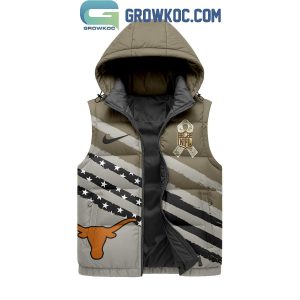 Texas Longhorns Salute To Service Sleeveless Puffer Jacket