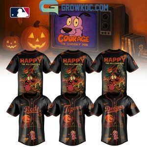 All Team MLB x Courage The Cowardly Dog Halloween Jersey