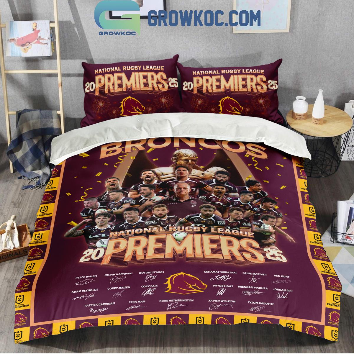 Brisbane Broncos National Rugby League Premiers 2025 Bedding Set Brisbane Broncos National Rugby League Premiers 2025 Bedding Set