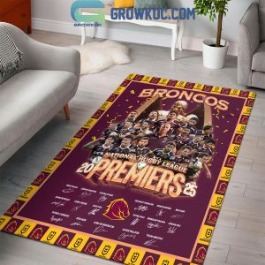Brisbane Broncos National Rugby League Premiers 2025 Rug
