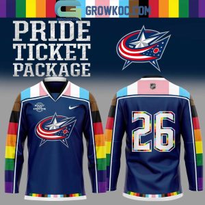 Columbus Blue Jackets Pride Month 2026 Hockey Jersey