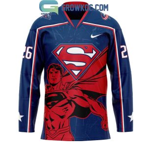 Columbus Blue Jackets Supermen 2025 Uniform Hockey Jersey