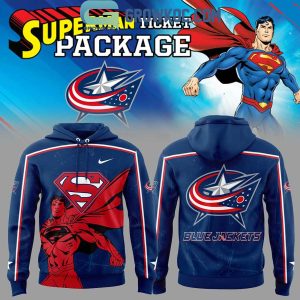 Columbus Blue Jackets Supermen 2025 Uniform Hoodie T Shirt