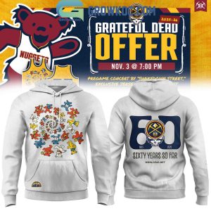 Denver Nuggets Celebration Greateful Dead 60 Years Hoodie Shirt Denver Nuggets Celebration Greateful Dead 60 Years Hoodie Shirt