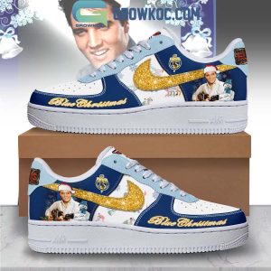 Elvis Presley Blue Christmas Air Force 1 Shoes