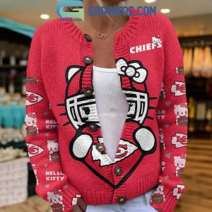 Kansas City Chiefs Hello Kitty Knitted Cardigan Jacket