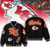Kansas City Chiefs Vintage Cream Old English Baseball Jacket