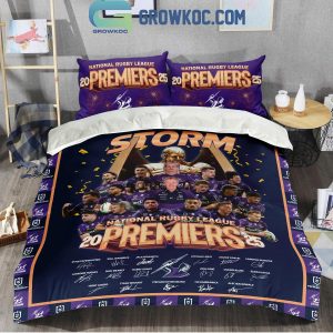 Melbourne Storm National Rugby League 2025 Premiers Bedding Set Melbourne Storm National Rugby League 2025 Premiers Bedding Set