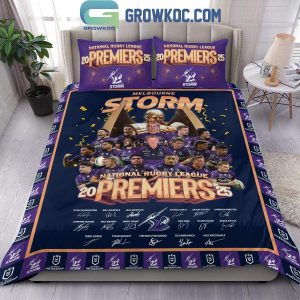 Melbourne Storm National Rugby League 2025 Premiers Bedding Set