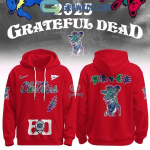 Ole Miss Rebels Grateful Dead 60 Years 2025 Hoodie Shirt