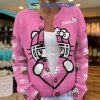 Pittsburgh Steelers Hello Kitty Black Knitted Cardigan Jacket