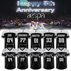 Aespa 5th Anniversary 2025 Football Jersey