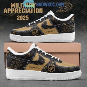 Anaheim Ducks Military Appreciation 2025 Air Force 1 Shoes
