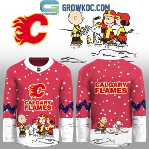 Calgary Flames x Snoopy Peanuts Christmas Jersey