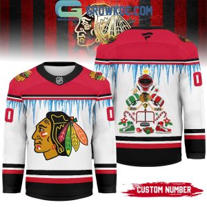 Chicago Blackhawks Christmas Tree Custom Hockey Jersey