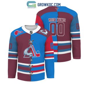 Colorado Avalanche Mix Quebec Nordiques Hockey Jersey