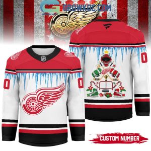 Detroit Red Wings Christmas Tree Custom Hockey Jersey