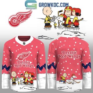 Detroit Red Wings x Snoopy Peanuts Christmas Jersey