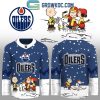 Edmonton Oilers x Snoopy Peanuts Christmas Jersey
