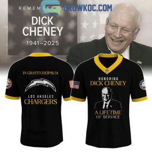 Los Angeles Chargers Honoring Dick Cheney Tribute Football Jersey