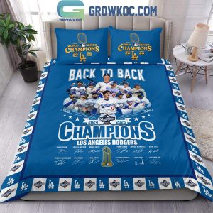 Los Angeles Dodgers Back To Back World Series Champions 2025 Bedding Set Los Angeles Dodgers Back To Back World Series Champions 2025 Bedding Set