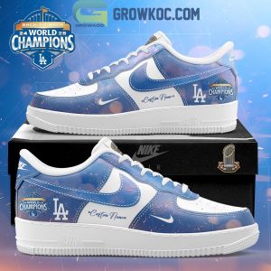 Los Angeles Dodgers World Series Champions Custom Name Air Force 1 Shoes