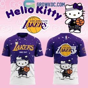 Los Angeles Lakers x Hello Kitty 2025 Christmas Hoodie Shirt