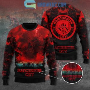 Manchester City x Stranger Things Ugly Sweater
