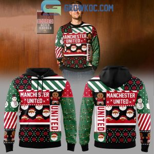 Manchester United Christmas Patchwork Jumper Hoodie T-Shirt