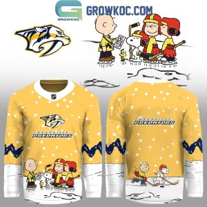 Nashville Predators x Snoopy Peanuts Christmas Jersey