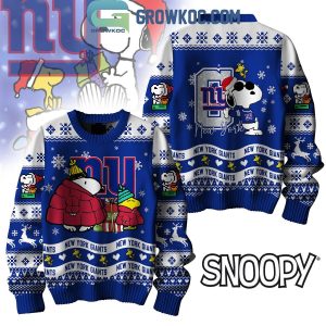 New York Giants x Peanuts Snoopy Christmas Gift Ugly Sweater