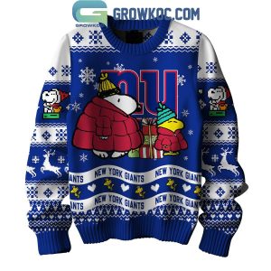 New York Giants x Peanuts Snoopy Christmas Gift Ugly Sweater