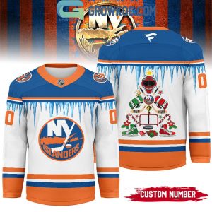 New York Islanders Christmas Tree Custom Hockey Jersey